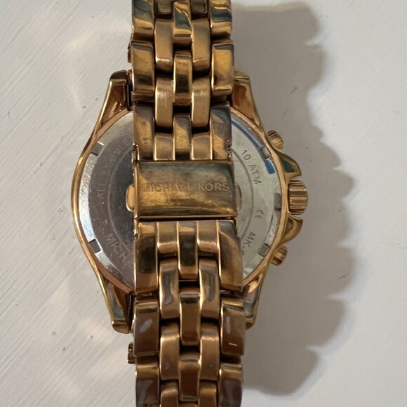 Michael Kors Rose Gold-Tone Chronograph Watch – Women’s | New Battery - Picture 5 of 6